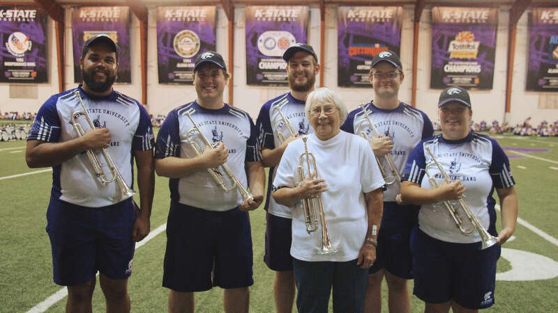 shirley jacobson with band members