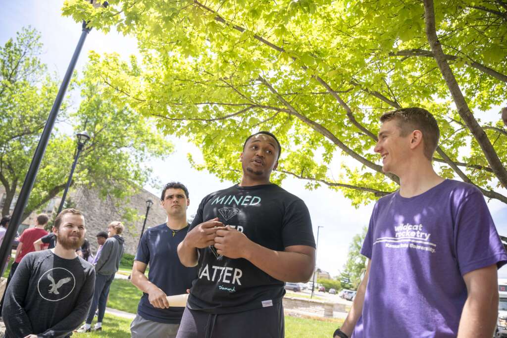 students participating in outdoor class