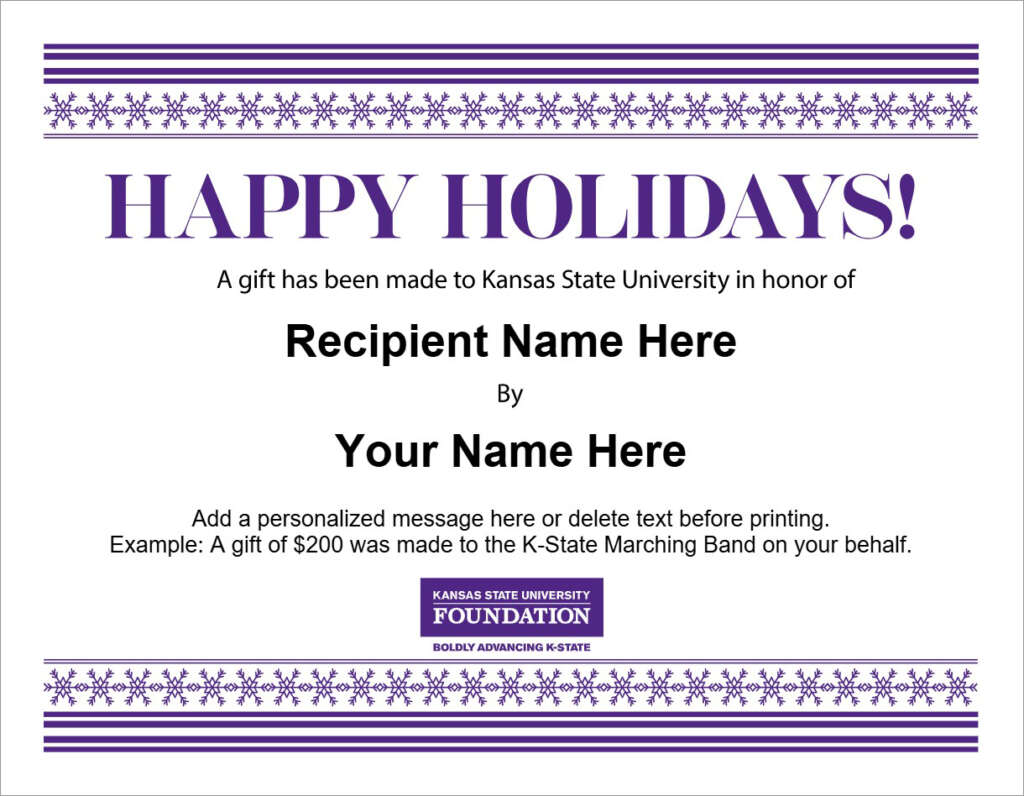 holiday fillable certificate