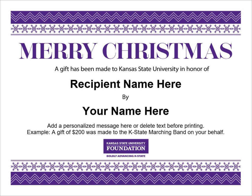 merry christmas fillable certificate
