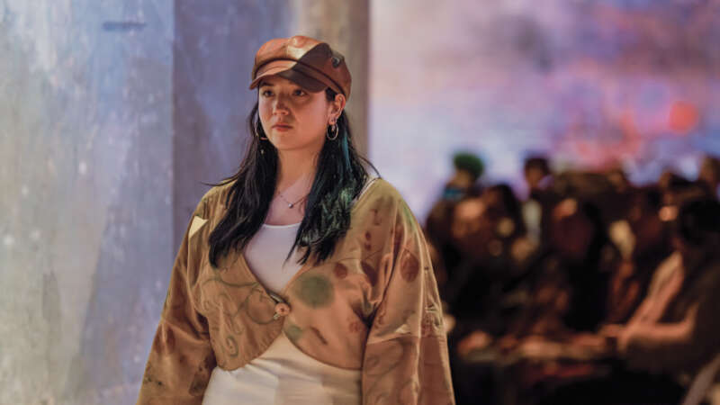 student model walks in fashion show