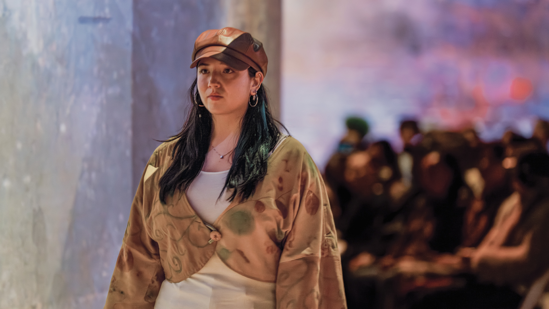 student model walks in fashion show